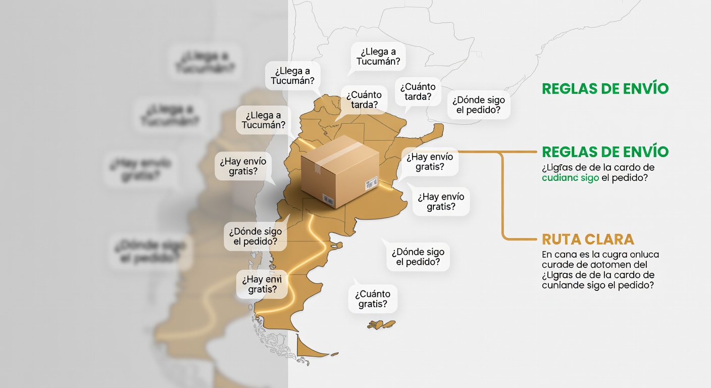 La ansiedad postcompra hecha imagen: un pedido en camino y preguntas dando vueltas hasta que aparecen reglas claras. Sí, eso pasa todos los días.